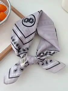 QUECY Women Paisley Printed Cotton Scarf