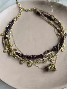 Studio Anviksha Garnet Layered Statement Necklace