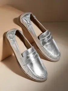 Kenneth Cole Leather Women Leather Penny Loafers