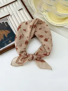 QUECY Women Printed Scarf with Solid