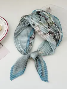 QUECY Women Striped Printed Scarf