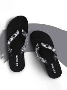 ASHUMAN Women Printed Thong Flip-Flops