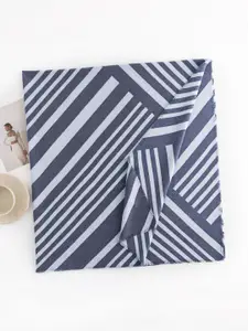 QUECY Women Striped Scarf with Frayed Border