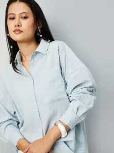 max Striped Spread Collar Pure Cotton Casual Shirt