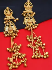J & C Fashion Arena Gold Plated Embellished With Ghungroo Drop Earrings Earring
