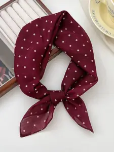 QUECY Women Polka Dot Printed Scarf