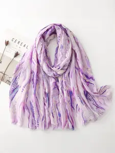 QUECY Women Dyed Printed Scarf
