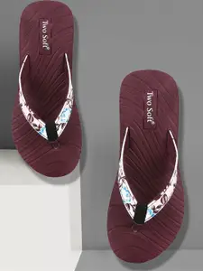 TWO SOFT Women Printed Slip-On Lightweight Flip Flops