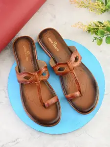 pelle albero Women Colourblocked Leather One Toe Flats