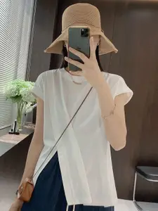 StyleCast Women Round Neck Short Sleeve Cotton Top