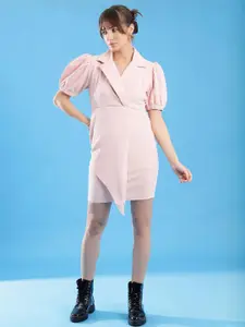 Selvia Puff Sleeve Layered Bodycon Dress