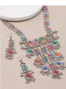 Sangria Oxidised Necklace & Earrings Set