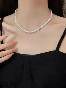 Anouk White Alloy Necklace