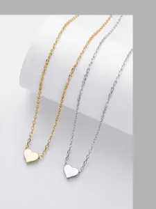 DressBerry Rhodium-Plated Stainless Steel Necklace