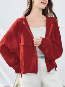 StyleCast Women Hooded Front-Open Sweatshirt