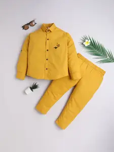 BAATCHEET Boys Long Sleeves Pure Cotton Shirt With Trouser