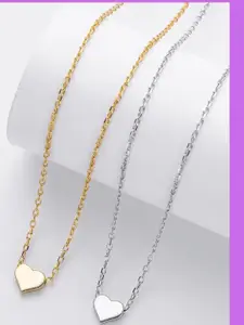 DressBerry Rhodium-Plated Stainless Steel Necklace