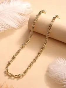 Cierra 18 KT Gold-Plated U Shape Minimal Necklace