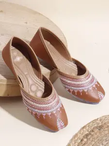 Anouk Women Embroidered Mojaris Flats