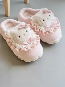 WOLVESDEN Women Solid Fur Casual Room Slippers