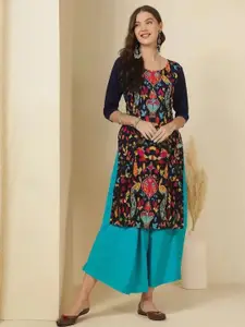 Anouk Rustic Women Ethnic Motifs Printed Crepe Kurta