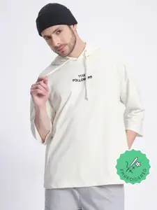 glitchez Terry Embroidered Oversized Hooded Sweatshirt