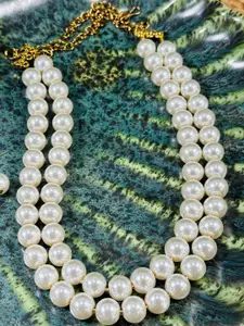 Anouk White Alloy Necklace