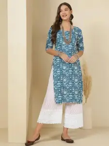 Anouk Rustic Women Ethnic Motifs Printed Crepe Kurta
