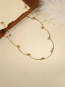 Cierra 18 KT Gold-Plated Small Balls Minimal Necklace