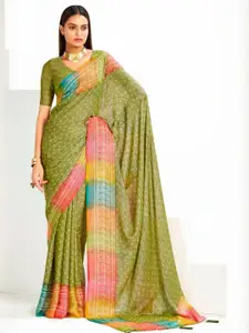 Stylum Supernet Bandhani Saree