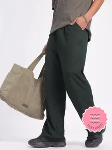 glitchez Men Comfort Textured Relaxed Fit Trousers