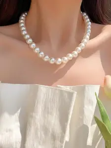 Anouk White Alloy Necklace