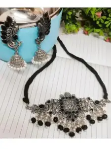 Sangria Oxidised Necklace & Earrings Set