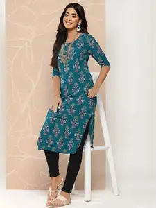 Anouk Rustic Women Ethnic Motifs Printed Crepe Kurta