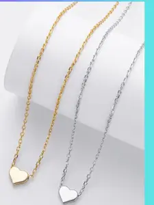 DressBerry Rhodium-Plated Stainless Steel Necklace