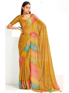 Stylum Bandhani Embroidered Bandhani Saree