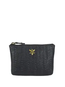 Anuschka Women Textured Zip Detail Leather Zip Around Wallet