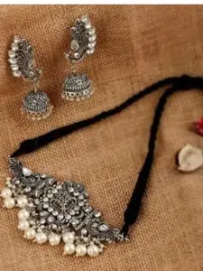 Sangria Oxidised Necklace & Earrings Set