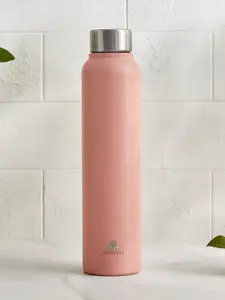 Home Centre Pink Single Stainless Steel Printed Water Bottle