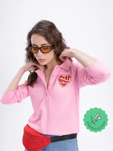 glitchez Embroidered Cotton Terry Sweatshirt