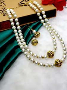 Anouk White Alloy Necklace