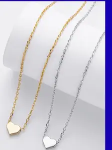 DressBerry Rhodium-Plated Stainless Steel Necklace