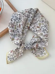 QUECY Women Floral Printed Cotton Scarf