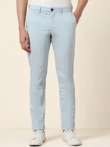 U.S. Polo Assn. Men Slim Fit Mid-Rise Cotton Chinos Trousers