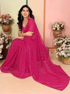 Anouk Leheriya Mukaish Poly Georgette Designer Saree