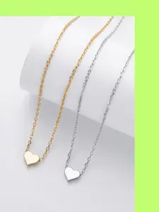 DressBerry Rhodium-Plated Stainless Steel Necklace