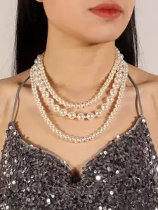 Anouk White Alloy Necklace