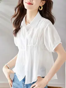 StyleCast Women Cotton Shirt Collar Top