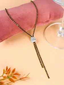 StyleCast Gold-Plated Artificial Stones Studded Minimal Necklace