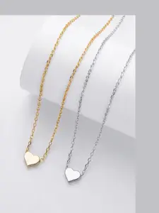 DressBerry Rhodium-Plated Stainless Steel Necklace